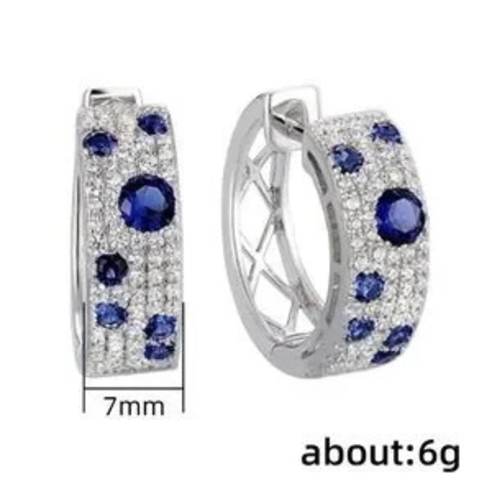 Sapphire Hoop Earrings
